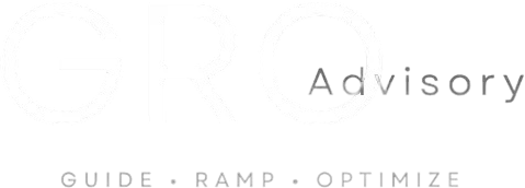 GRO Advisory logo with guiding principles.